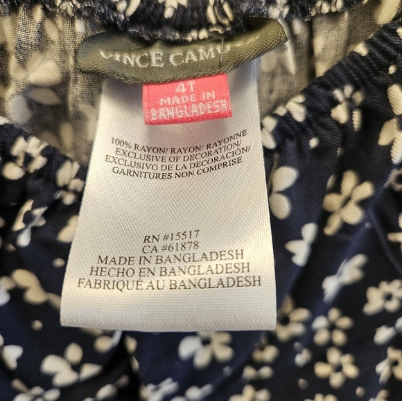 Vince Camuto Floral Solid Little Girls Pant Set NEW - Picture 4 of 5